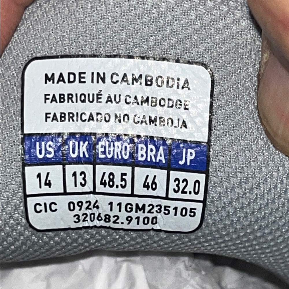 NEW Mizuno 9-Spike Ambition 3 Low Metal Baseball Cleats Grey/White Men's Size 14 - Picture 15 of 15